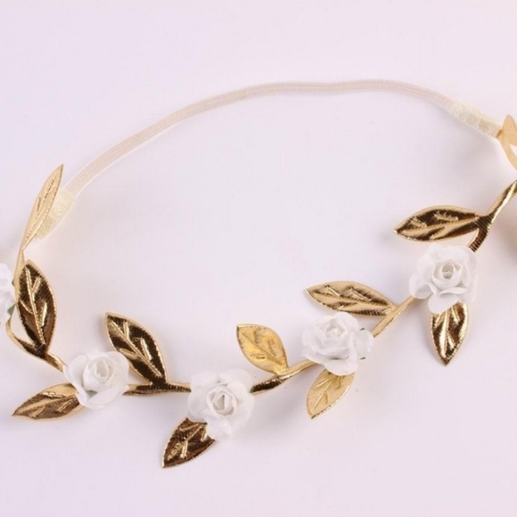 Set of 3 Gold Leaf Headband/Hair Accessory Set - Picture 2 of 2